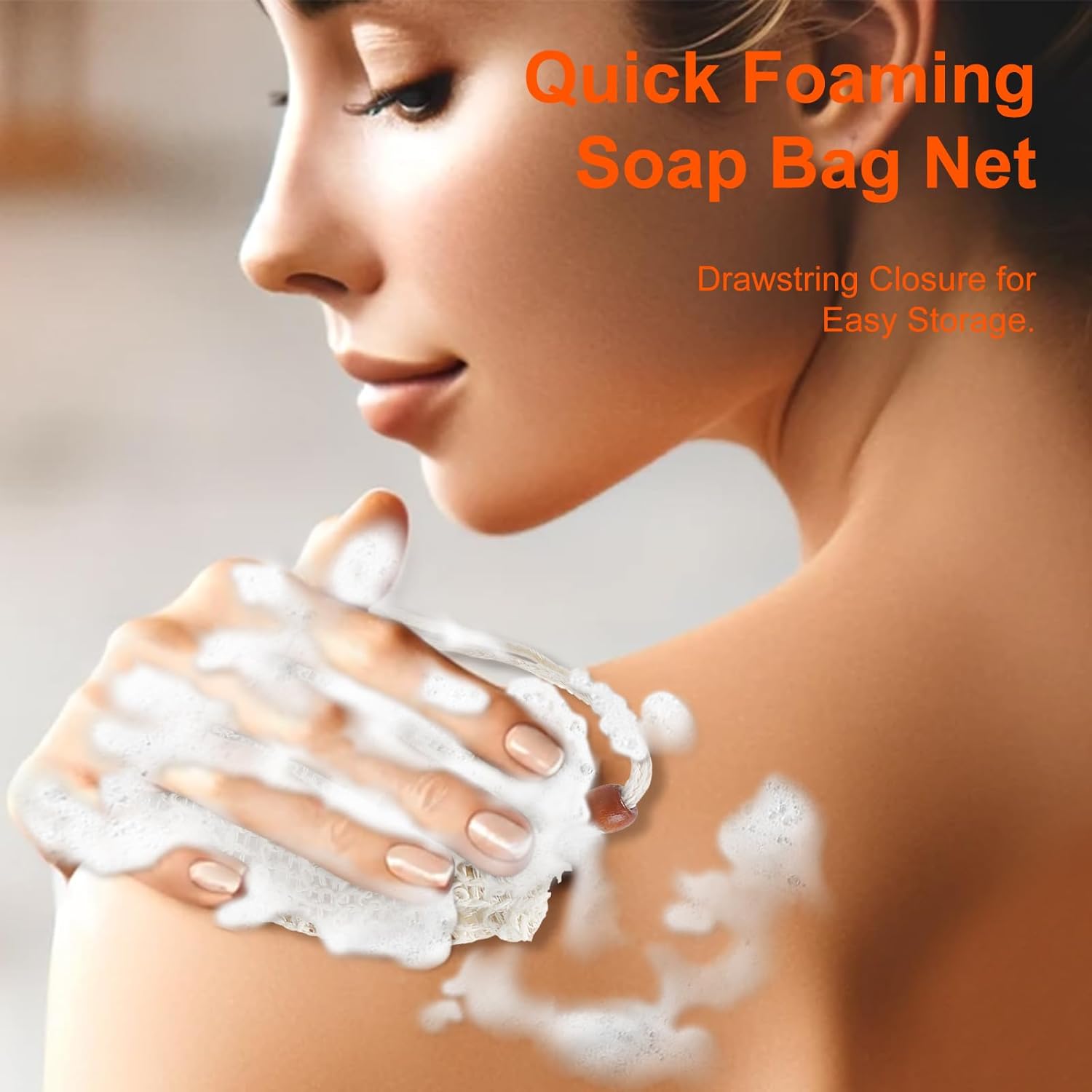 Eco-Friendly Skincare, Natural Exfoliation, Cotton Bathroom Accessories, Sustainable soap Storage, Zero Waste Shower Products, Biodegradable soap Pouch - Image 7