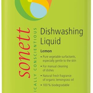 Sonett Organic Dishwashing Liquid Organic 100% Biodegradable (Lemon, 34 Fl.Oz (1 Count))