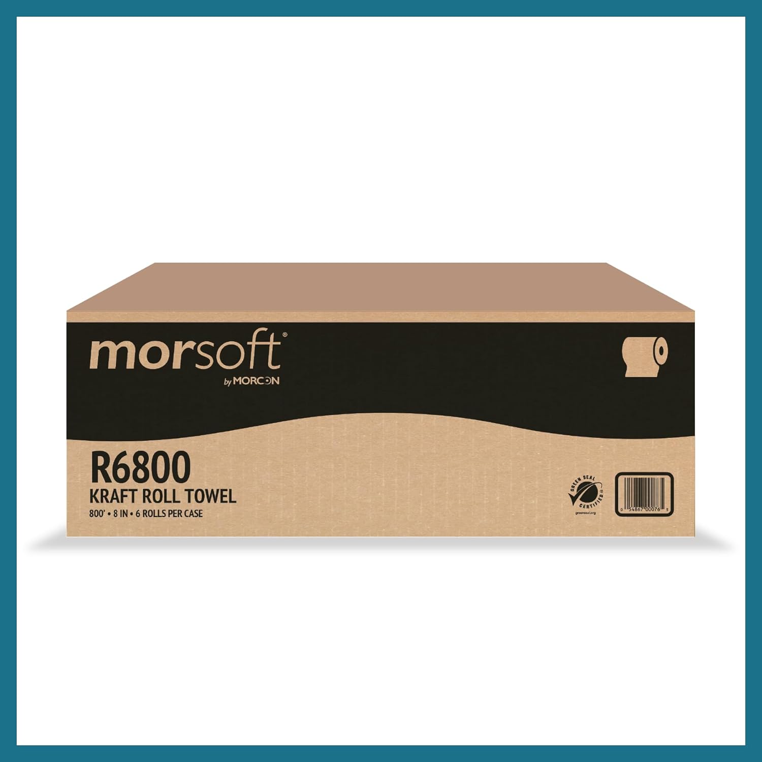 Morsoft by Morcon Paper R6800 Universal Hardwound Roll Towels, 100% Recycled Fibers, 6 Rolls X 800 ft Brown Paper Towels - Image 4