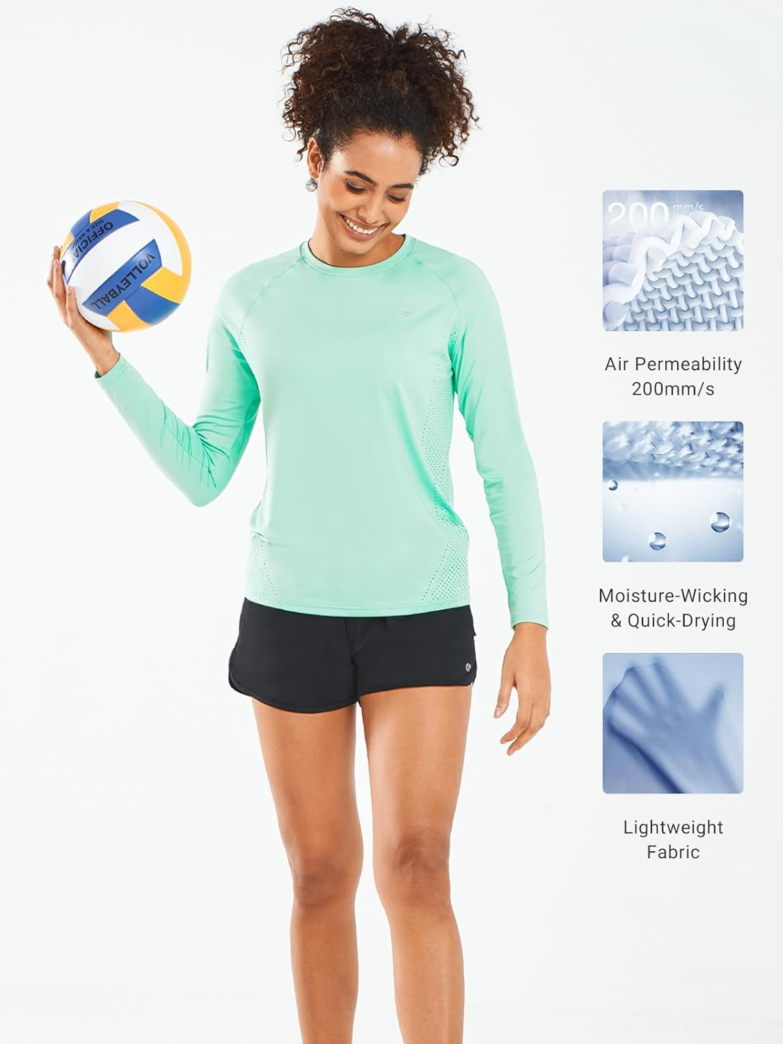 ALLZERO Women's UPF 50+ Long Sleeve Sun Shirts Quick Dry SPF Shirts for Workout Hiking Fishing Rash Guard - Image 6