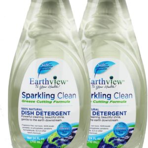 Fragrance Free, Free & Clear, Liquid Dish Soap, 2 Pk/ 24 oz (48 Fl Oz)| Designed for Environmental Sensitivities (MCS, EI, MI, Sulfate free, SLS free, Sensitive Skin, Unscented, Free and Clear, Naturally Derived, Plant Based, Unscented, Non-Toxic, Eco-Friendly, Hypoallergenic)
