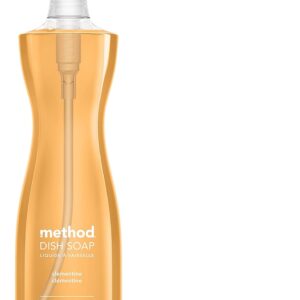 Method Gel Dish Soap, Clementine Scent, Biodegradable Formula, Tough on Grease & Stuck-on Food, Cruelty Free Formula, Made with Recycled Plastic, 18 Fl Oz