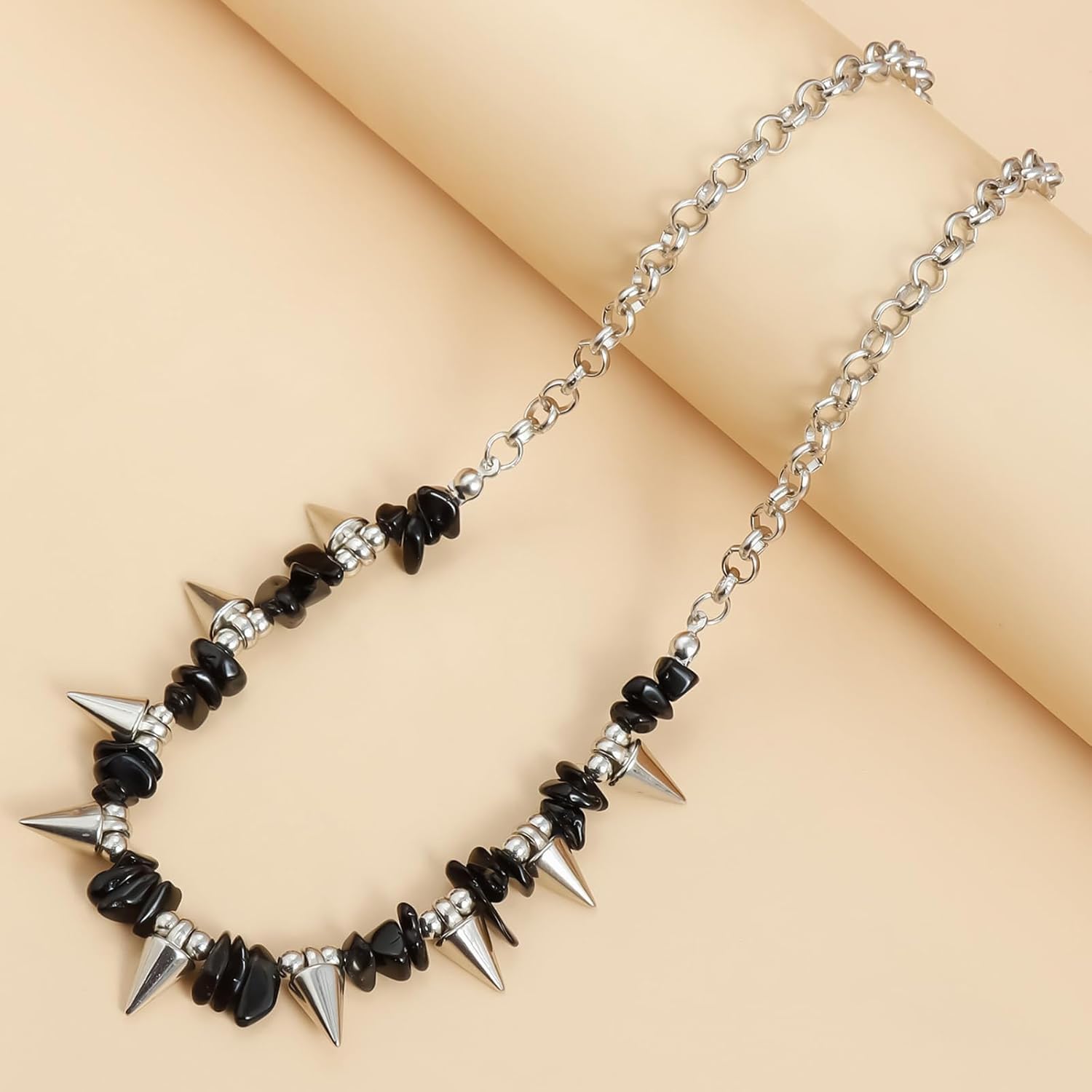Gothic Choker Necklace for Women Men Black Pearl Raven Skull Tassel Adjustable Dark Aesthetic Jewelry Halloween Statement Necklace Sustainable Punk Layering Accessory for 2025 Gothic Style - Image 8