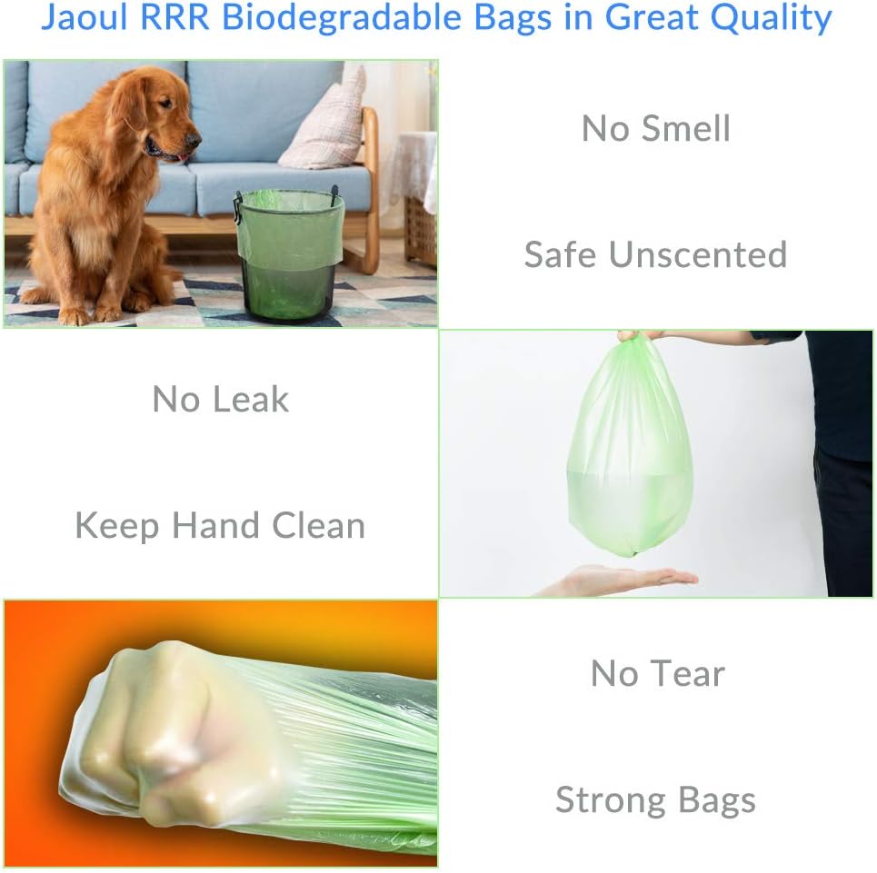 Jaoul Trash Bags 2.6 Gallon, Small Garbage Bags, Strong & Unscented Mini Trash Bags for Kitchen, Bathroom, Office, Restroom, Car, Green, 80 Counts - Image 5