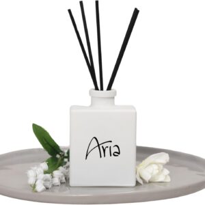 Aria Reed Diffuser – Luxury Hotel Fragrance – Vanilla, Lily of The Valley, Tuberose, Floral Gourmand and Amber – Black Reeds – Signature Scent – 3.4 oz