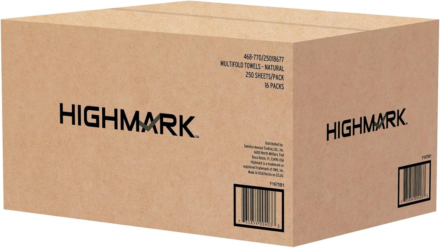 Highmark® 100% Recycled Multifold Paper Towels, 9 1/4" x 9 1/4", Natural, 250 Towels Per Sleeve, Case Of 16 Sleeves - Image 2