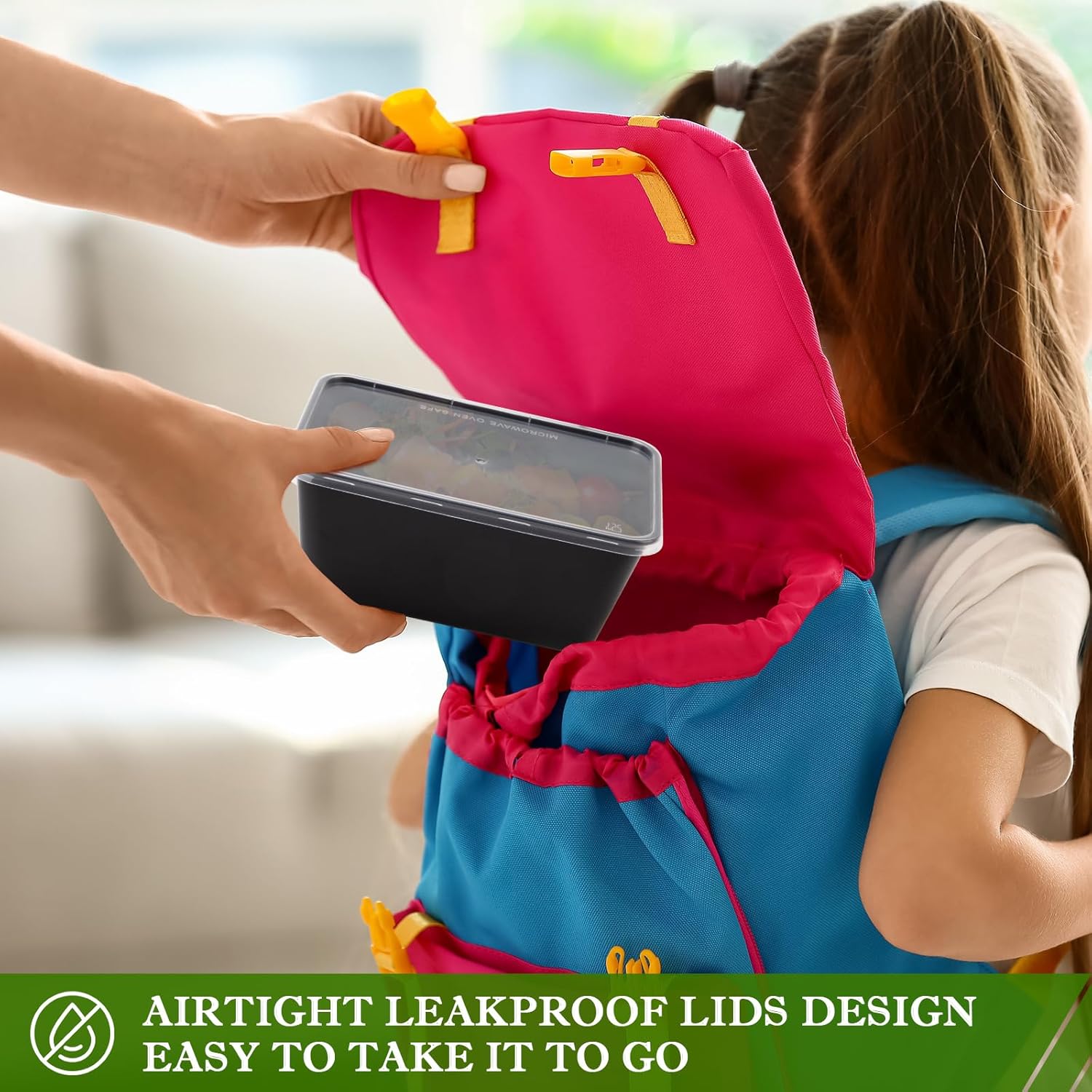 Meal Prep Containers 50Pack - 34oz Food Storage Containers with Lids, Reusable Food Prep Containers, Disposable To Go food Containers for Takeout, BPA Free, Stackable, 1000ml, Microwave/Freezer Safe - Image 5