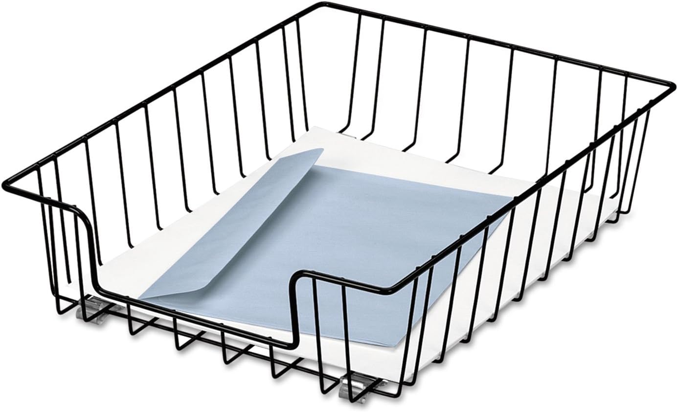 Fellowes Workstation 3" Letter Desk Tray Organizer, Wire, Black (60112) - Image 5