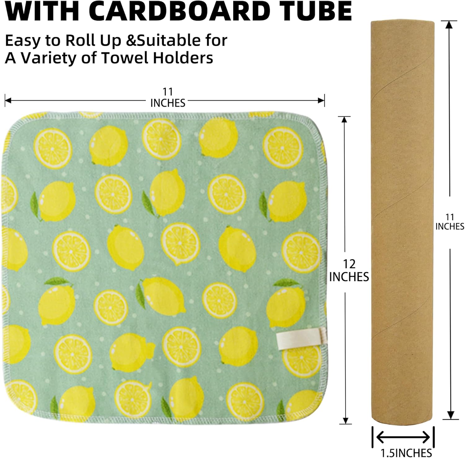 Reusable Paper Towels - Value Pack of 25 Jumbo Large Paperless Paper Towels, Reusable Cotton Cloth Napkins Alternative Washable Roll, Absorbent Sustainable Kitchen Dish Cloth - Image 2