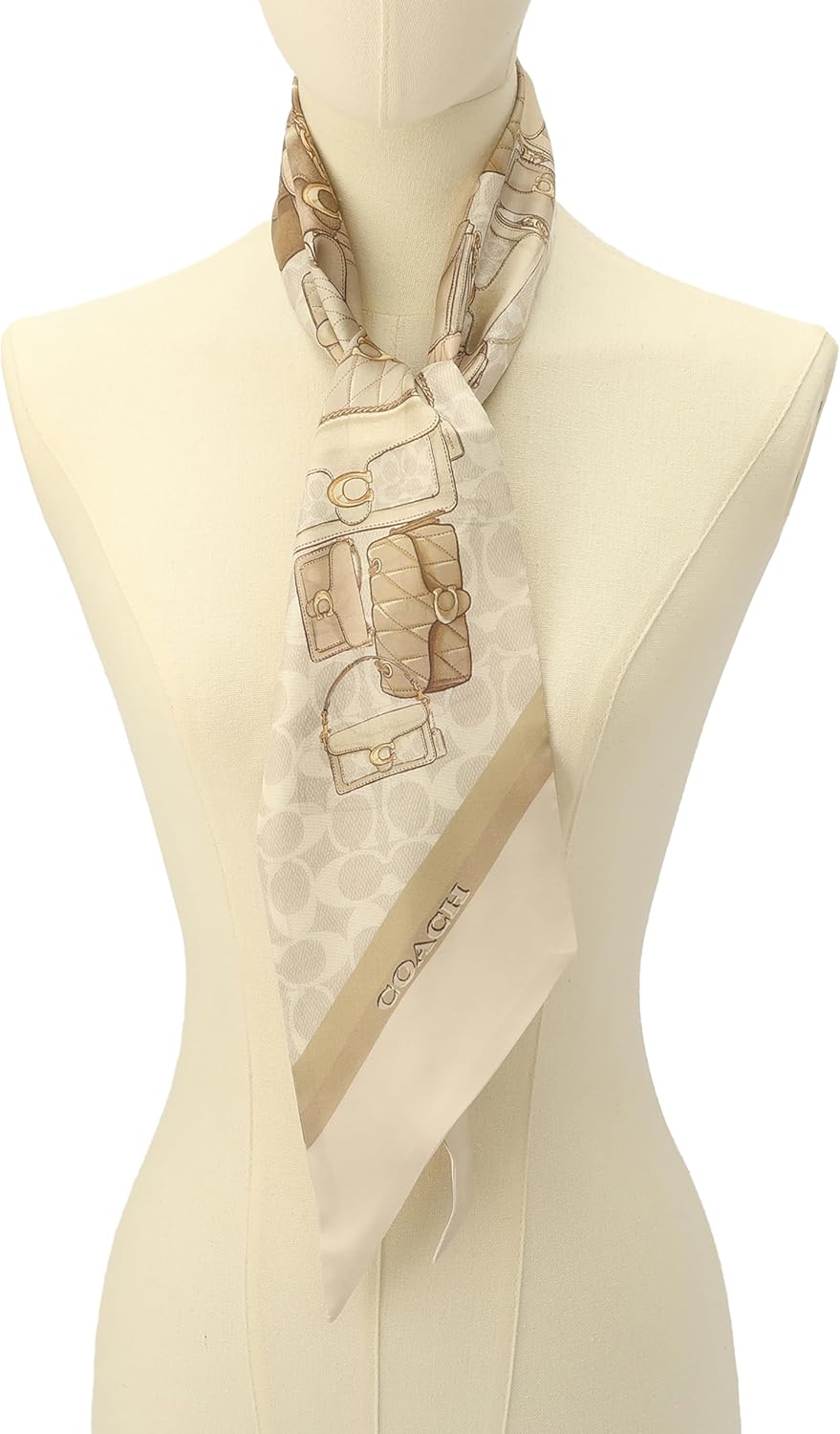 Coach womens Stacked Tabby Printed Wide Silk Skinny - Image 6