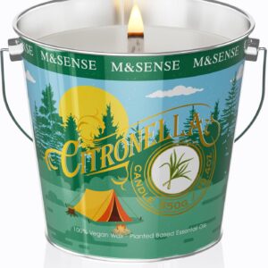 Citronella Candles Outdoor, 110 Hours Burn Natural Citronella Oil Soy Candle for Patio Camping, 19.4oz Large Long Lasting Lemongrass Summer Candles for Indoor Home Scented