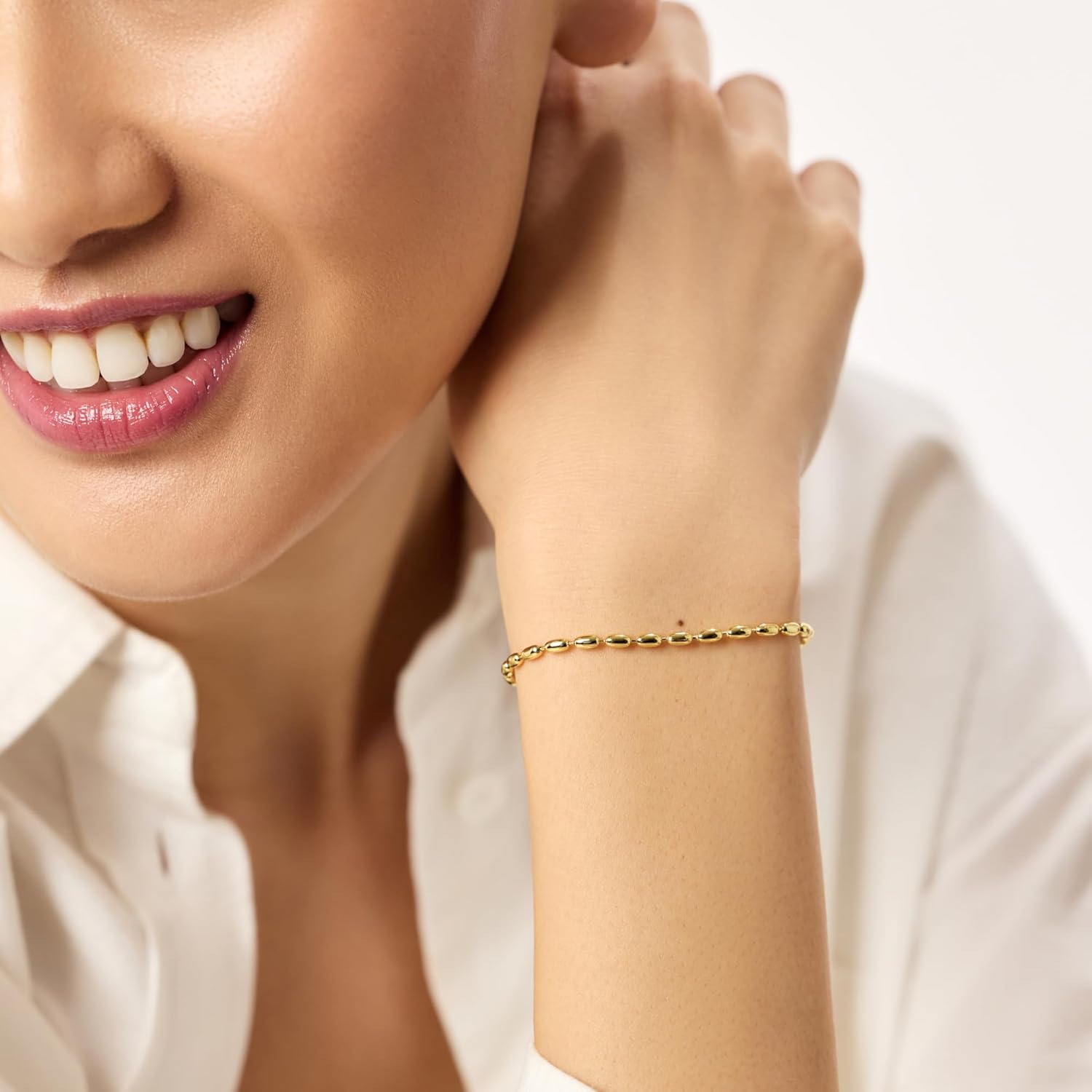 Ana Luisa Gold Bracelets for Women - 14K Gold Plated Dainty Chain w/Pearl, Heart & Flower, Cuff Bracelet Styles - Hypoallergenic Water-Resistant Tarnish-Free Jewelry - Adjustable Bracelets for Women - Image 5
