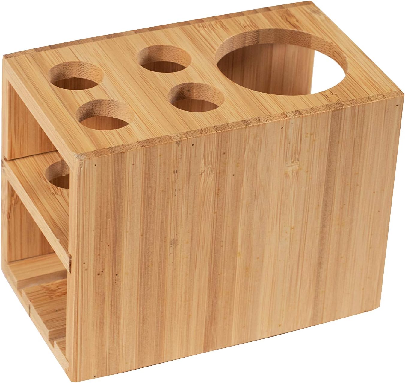 Toothbrush Holder, Stores 4 Toothbrushes and 1 Toothpaste, Made of 100% Sustainable Bamboo, Stylish Bathroom Organizer Accessory, Easy to Clean and Odor Resistant - Image 2