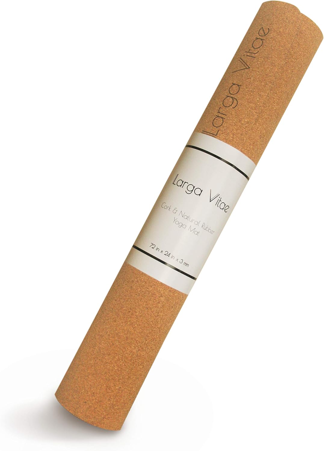 3mm Thick, 72" x 24" Natural Rubber Cork Yoga Mat, Hot Yoga Mat, Non Toxic, TPE-Free, Sustainable, Eco-Friendly, Non-Slip, Odor Resistant - Image 2