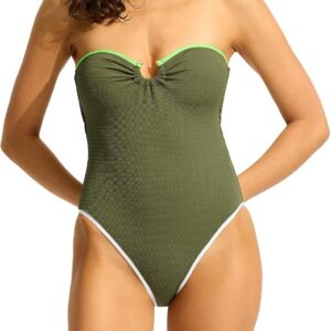 Seafolly Women’s Standard Bandeau Halter One Piece Swimsuit