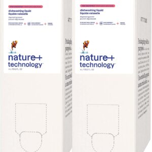 ATTITUDE Dish Soap Refill, EWG Verified, Plant-Based & Vegan Dishwashing Liquid, Naturally Derived, Pink Grapefruit, 135.26 Fl Oz (Pack of 2)