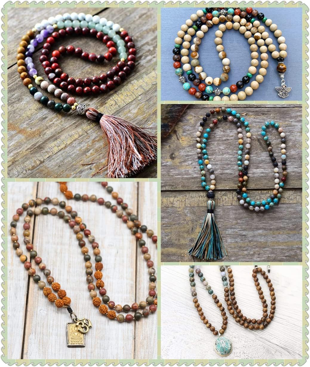 200pcs 10mm Natural Bamboo Sustainable Growth Round Beads Gorgeous Craft Handmade Polished Spacer Mala Pray Beads with Elastic Cord for Bracelets DIY Rosary Tasbih Jewelry Making - Image 8