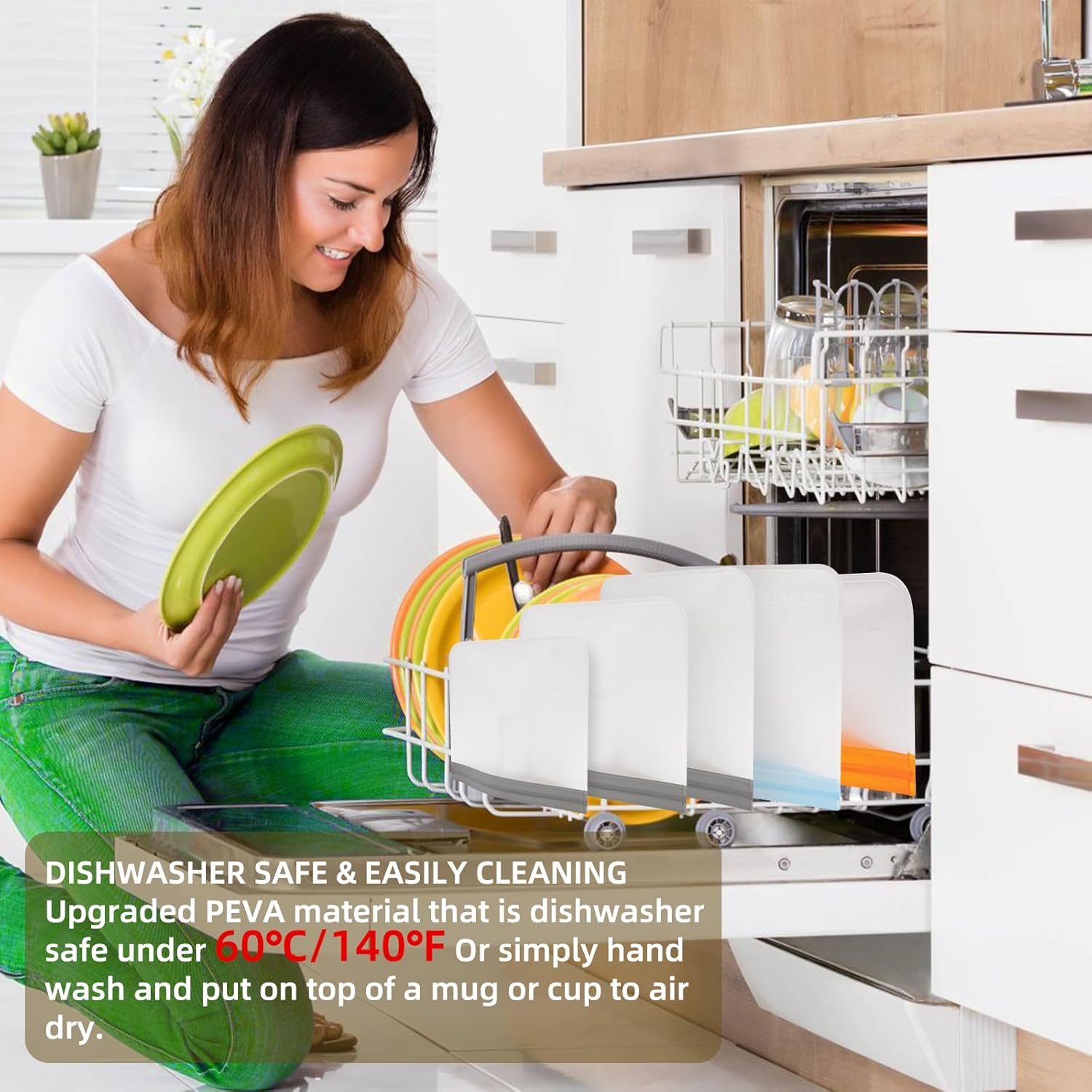 10-Pack Reusable Sandwich Freezer Bags - Dishwasher Safe, BPA-Free, Leakproof for Meat, Cereal, Veggies & Kitchen Storage Organization Grey - Image 3