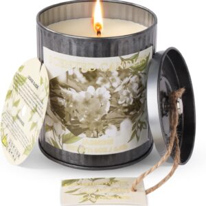 Scented Candles for Home, 8oz Soy Candle, 50H Burn, Jasmine Aromatherapy, White Candle in Gift Box, Perfect for Birthday, Mother’s Day, Christmas