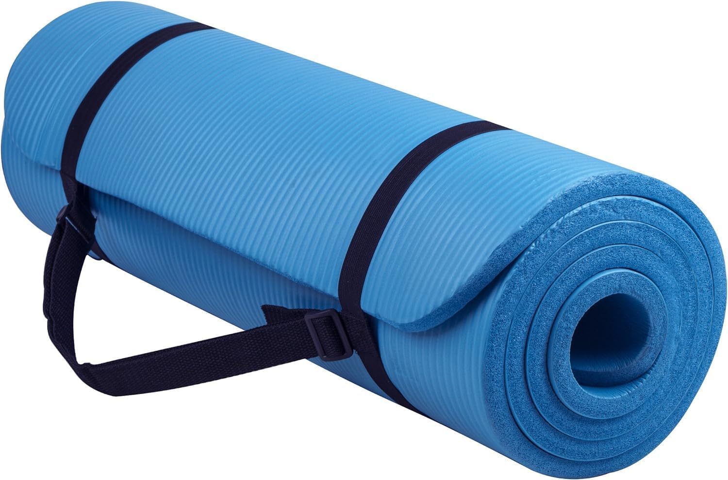 1/2-Inch Extra Thick High Density Anti-Tear Exercise Yoga Mat with Carrying Strap, Multiple Colors - Image 2