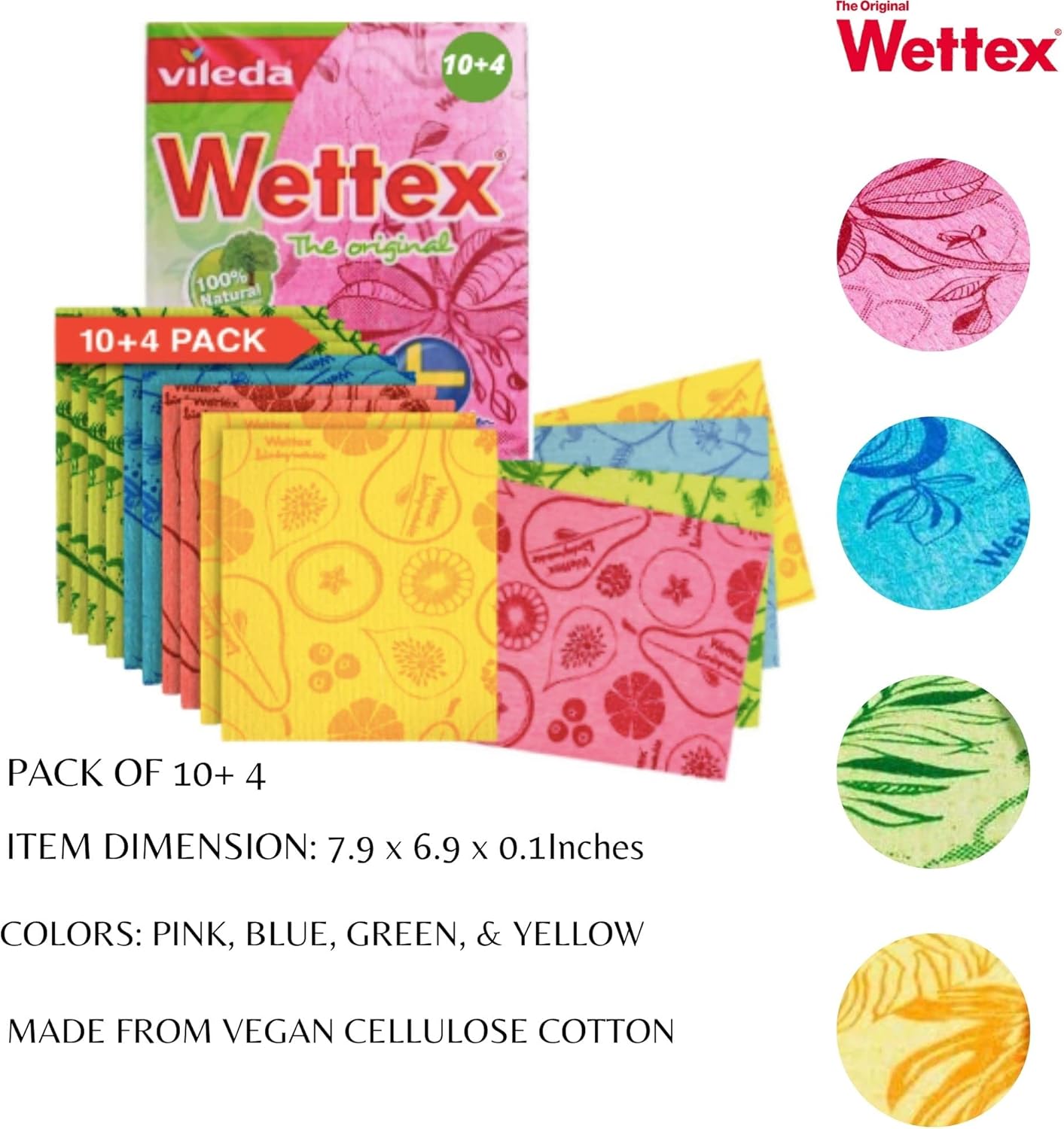 The Original 14 Pack Swedish Dishcloth for Kitchen - Eco Friendly Reusable Paper Towels - Assorted Dish Cloths for Washing Dishes - Image 5