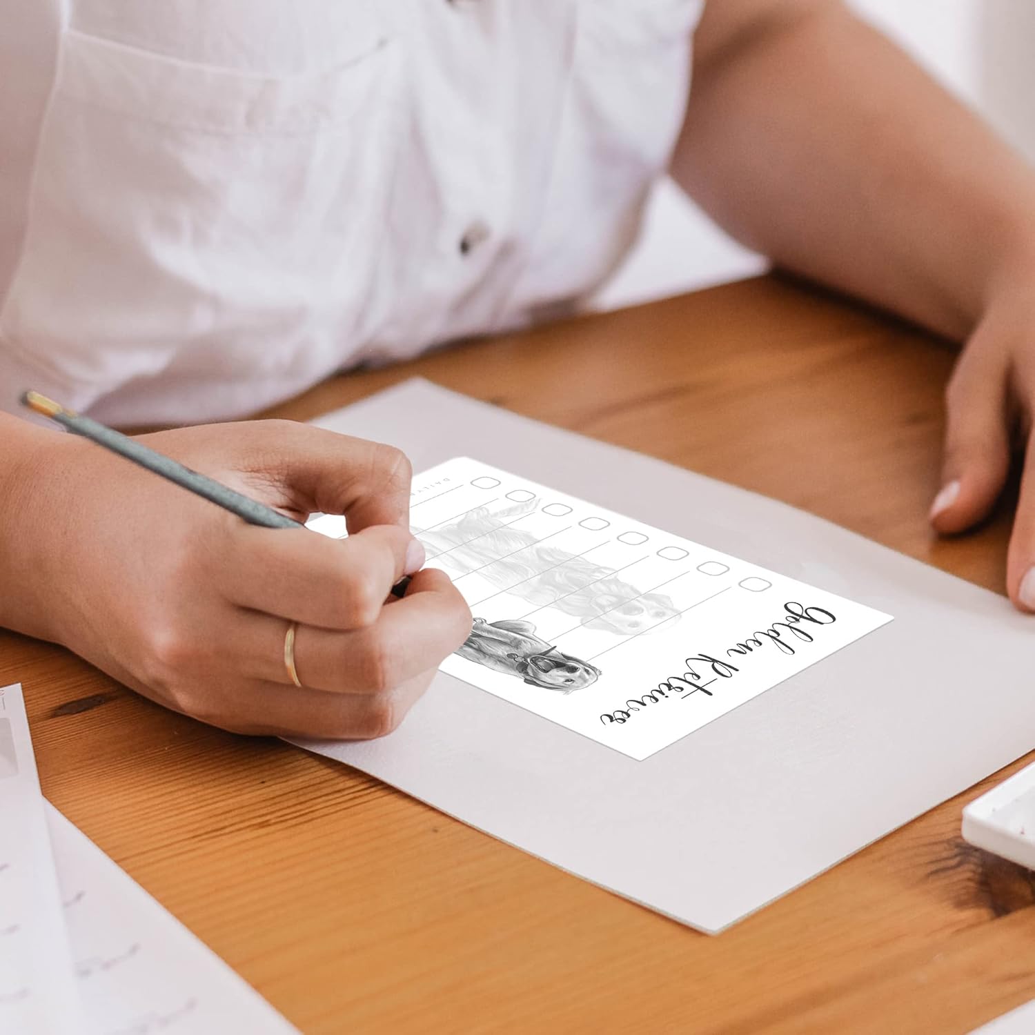 Golden Retriever Sticky Notepad to Do List | Golden Retriever Lover Gifts for Women | Office School Supply Dog Sticky Notes 4"x6" 50 Pages - Image 5