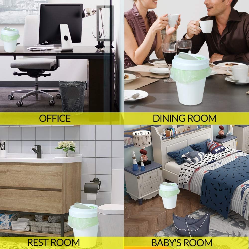 Jaoul Trash Bags 2.6 Gallon, Small Garbage Bags, Strong & Unscented Mini Trash Bags for Kitchen, Bathroom, Office, Restroom, Car, Green, 80 Counts - Image 8