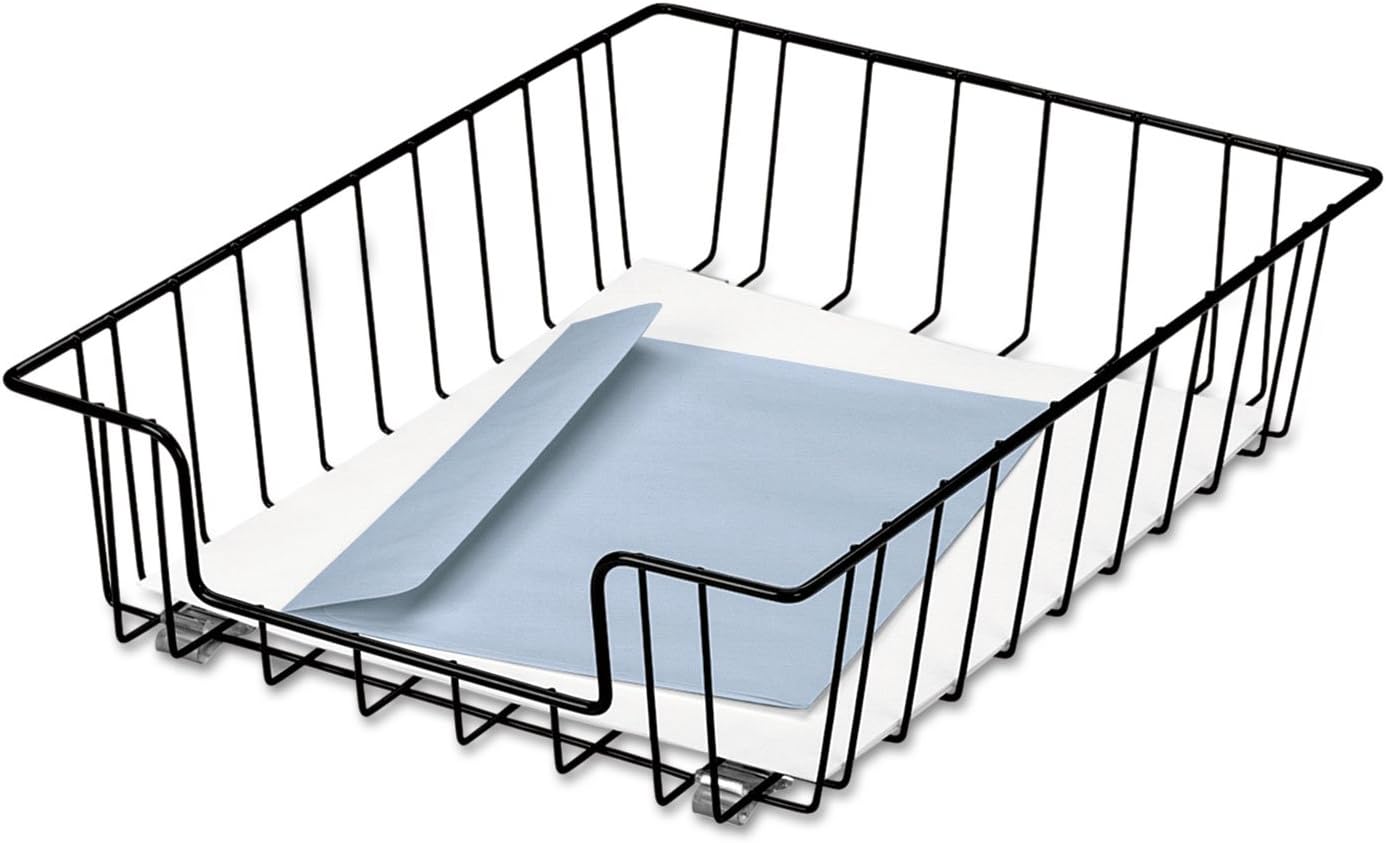 Fellowes Workstation 3" Letter Desk Tray Organizer, Wire, Black (60112) - Image 2