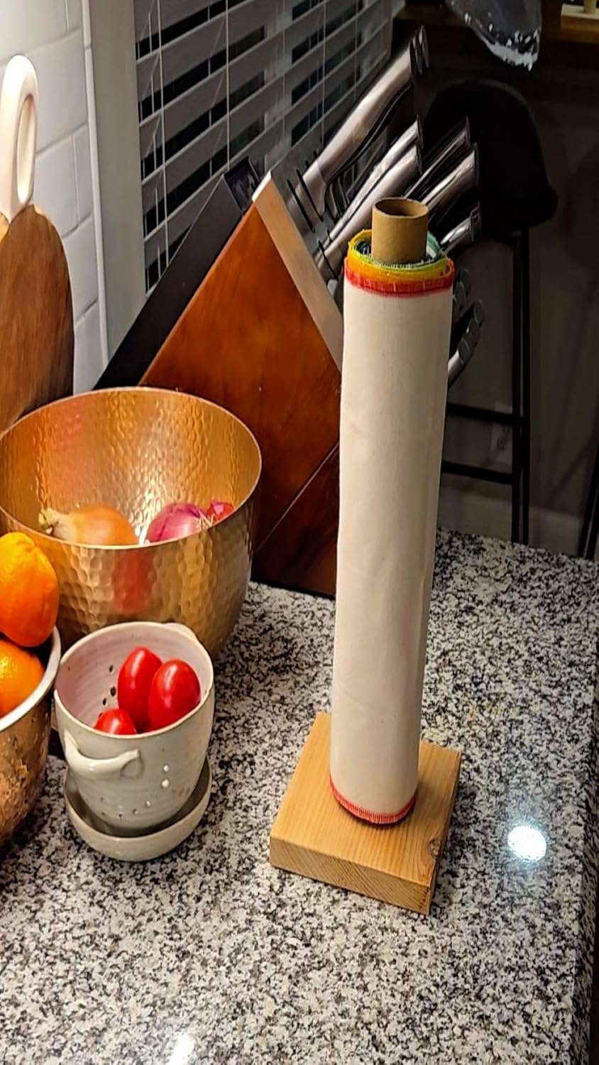 Gina's Soft Cloth Shop 2 Ply 11x12 Inches Natural Unbleached Birdseye Paperless Towel Set of 10 Assorted Earthtone Colors- Proudly Made in the USA! - Image 4