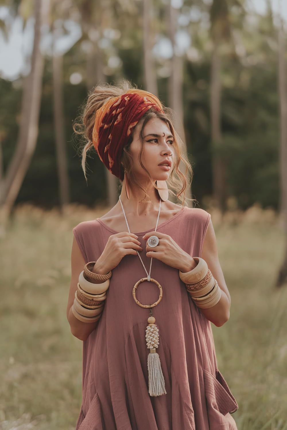 Women's Boho Cotton Sleeveless Dress Casual Loose Fit Maxi Dress with Big Pockets Fair Trade Light Summer Sundress - Image 7