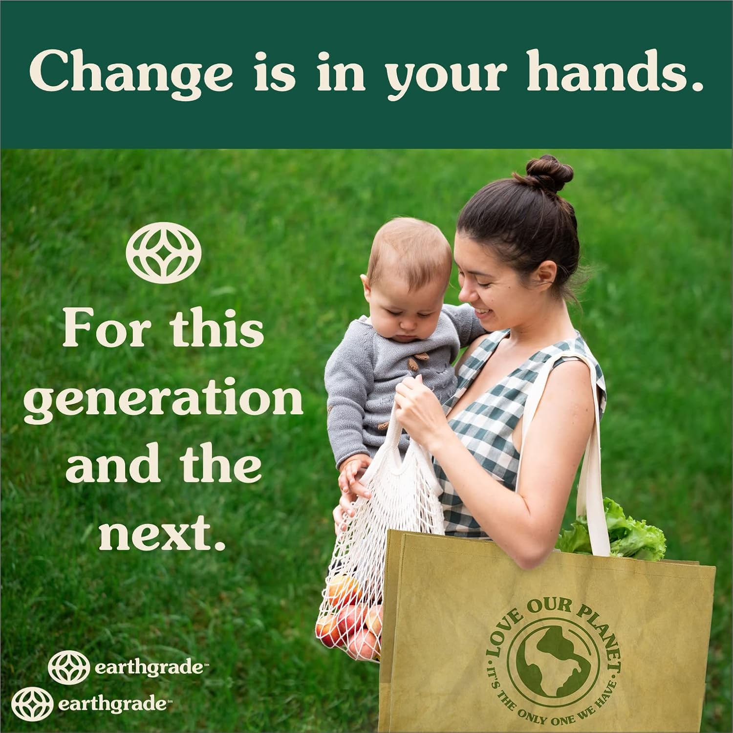 Reusable Grocery Bag – Large Sustainable Washable Paper Tote with Reinforced Seams. Foldable and Durable. - Image 3