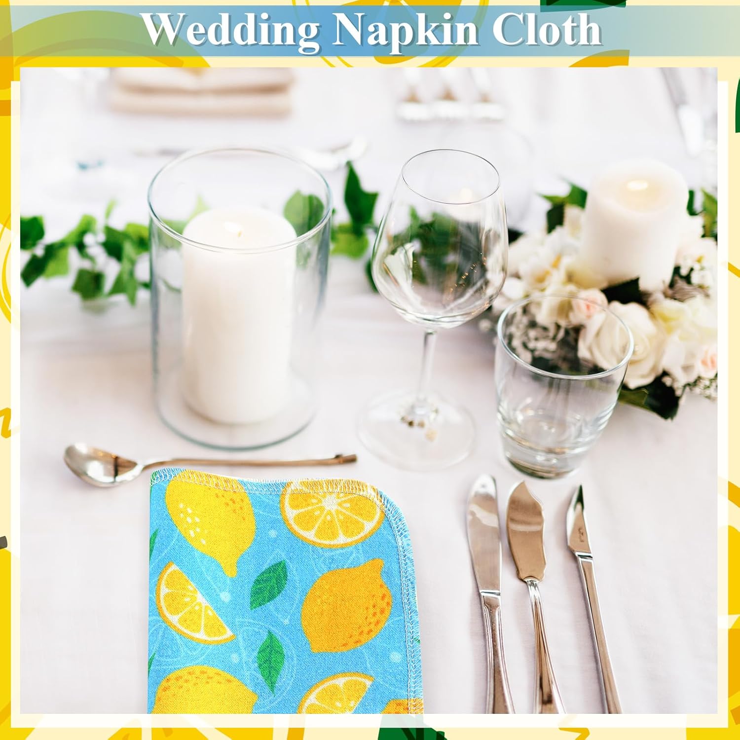 Redbaker 50 Pcs Reusable Paper Towels Paperless Reusable Cotton Cloths Toilet Absorbent Washable Paper Towels with Roll Kitchen Dishcloth for Kitchen Paperless Dishcloths(Lemon) - Image 7