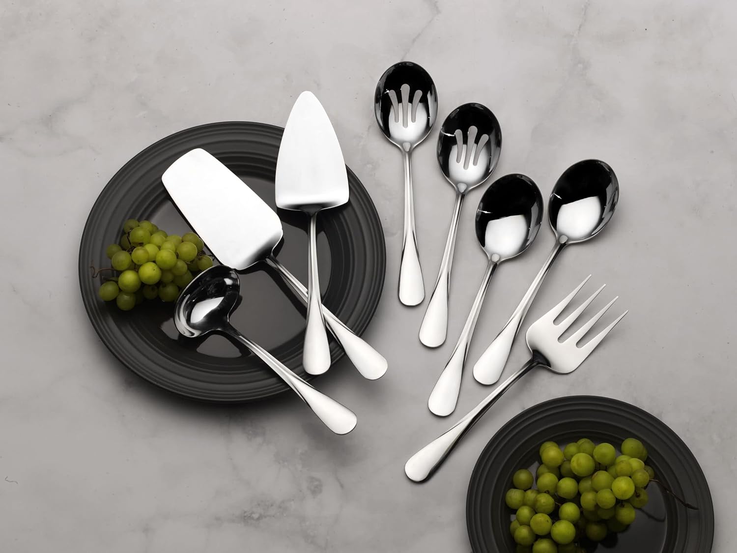 Gourmet Basics by Mikasa 5181046 Kaylee 8-Piece Stainless Steel Serving Set - Image 10