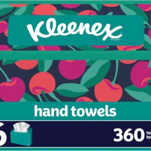 Kleenex Disposable Paper Hand Towels, 6 Boxes, 60 Tissues per Box (360 Total Tissues), Packaging May Vary