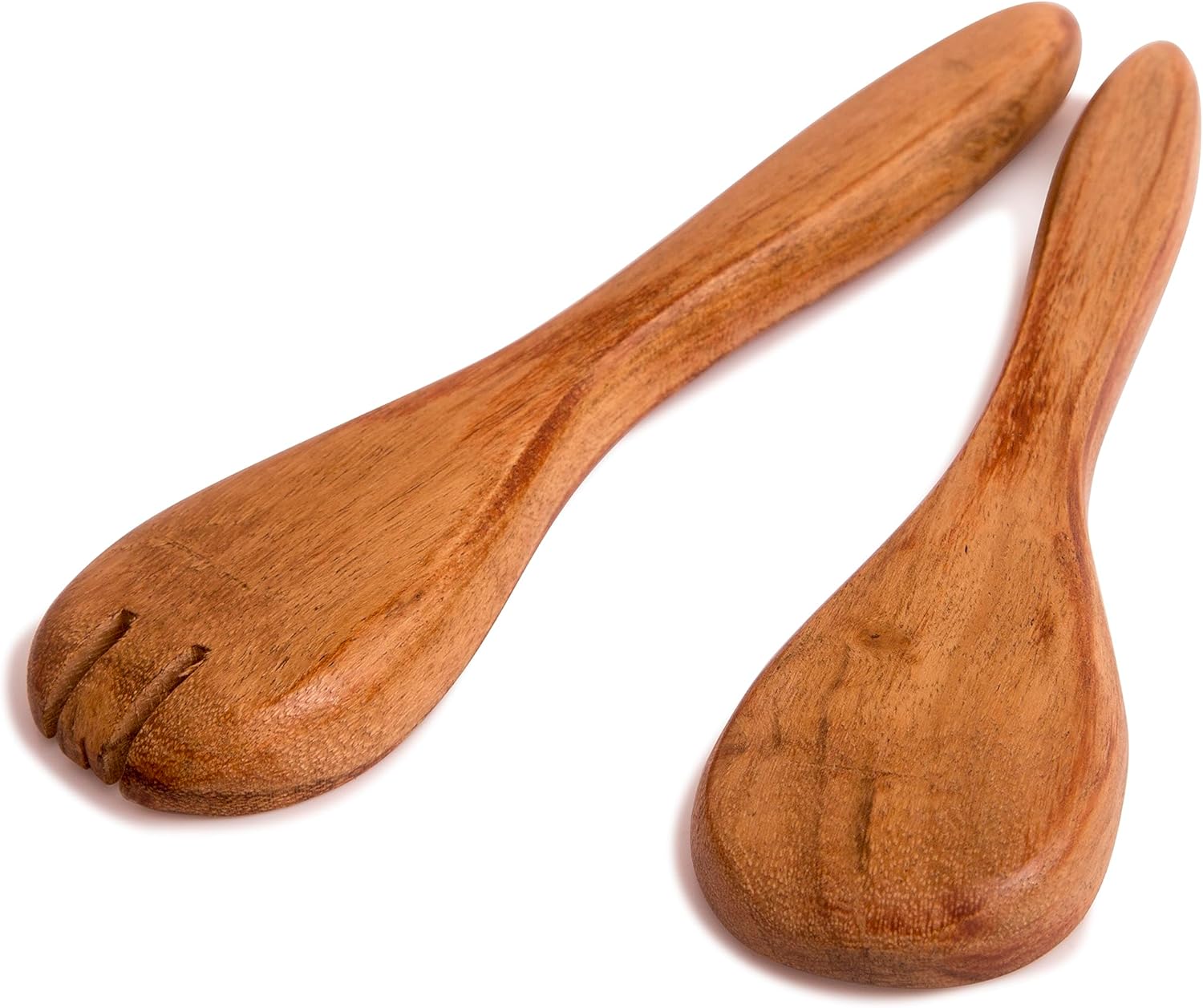 6 Inch Acacia Wood Salad Server Set Wooden Mixing Tongs Dinner Fork & Spoon Serving Utensils For Tossing Salad Handmade Cookware Salad Cooking Utensils & Accessories For Kitchen, Natural Brown - Image 10