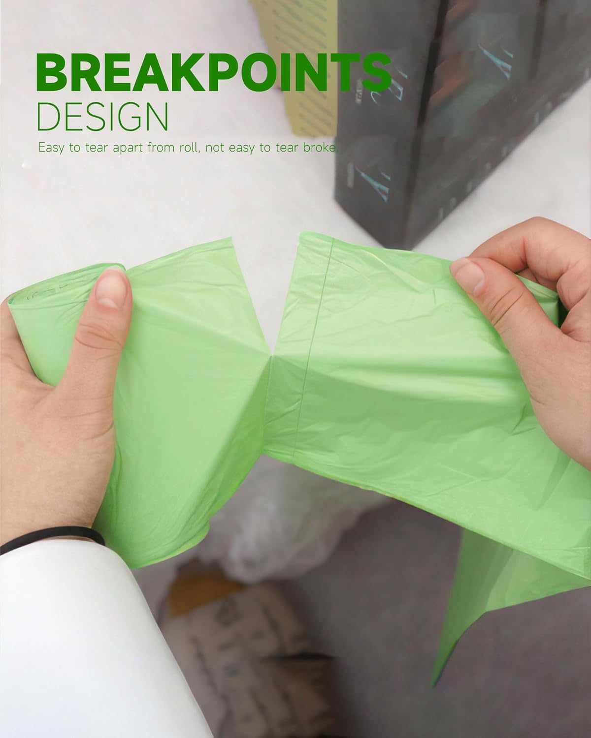 1.2 Gal Trash Bags for Small Trash Can, 120 Counts / 4 Rolls Rubbish Bags for Garbage Bin Waste basket for Kitchen Rv Office, Fit to 5 Liter / 1.3 Gallon Trash Can, Green - Image 4