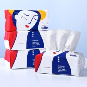 Cotton Tissue Disposable Face Towels 240 PCS，Biodegradable Soft Face Towels Disposable for Cleansing Makeup Removal Gentle Reusable Alternative Cotton Washcloths Lint-Free Travel Friendly