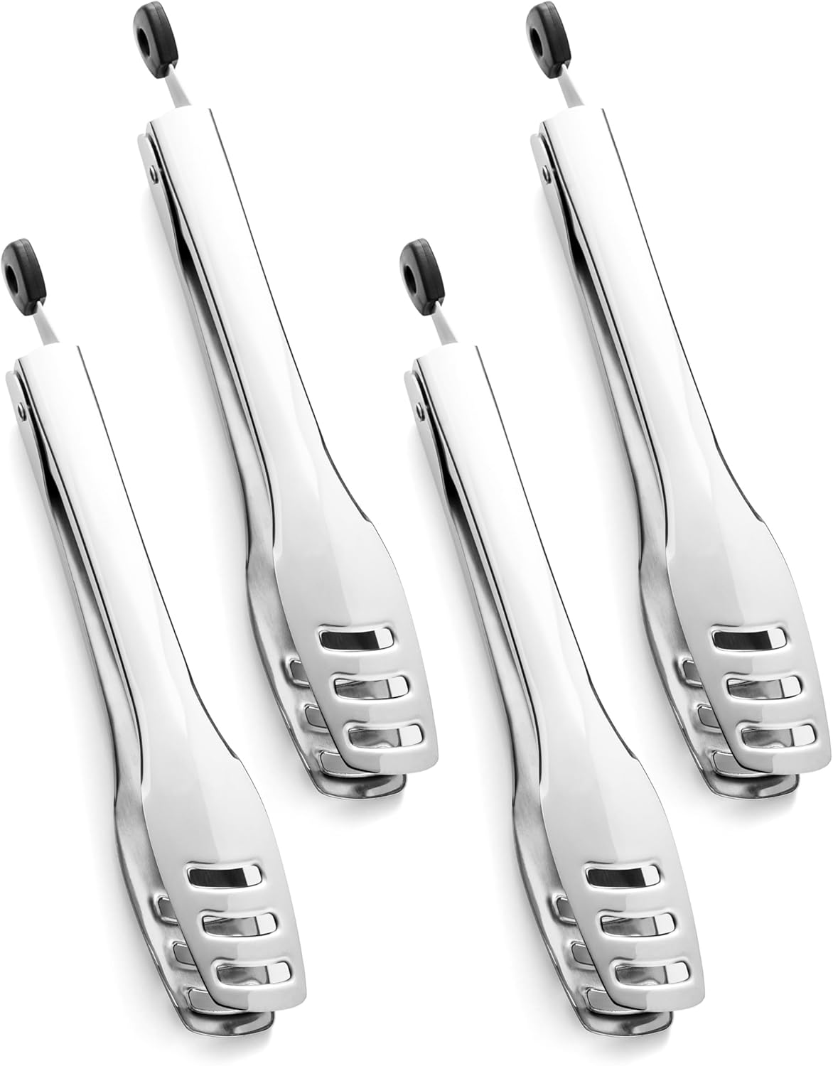 KINGSTONE Serving Tongs 4 Piece,18/10 Stainless Steel 10.62inch Kitchen Tongs For Serving Food,Buffet, Wedding, Party Catering, Food Salad/Cake/Bread, BBQ with Locking - Image 2