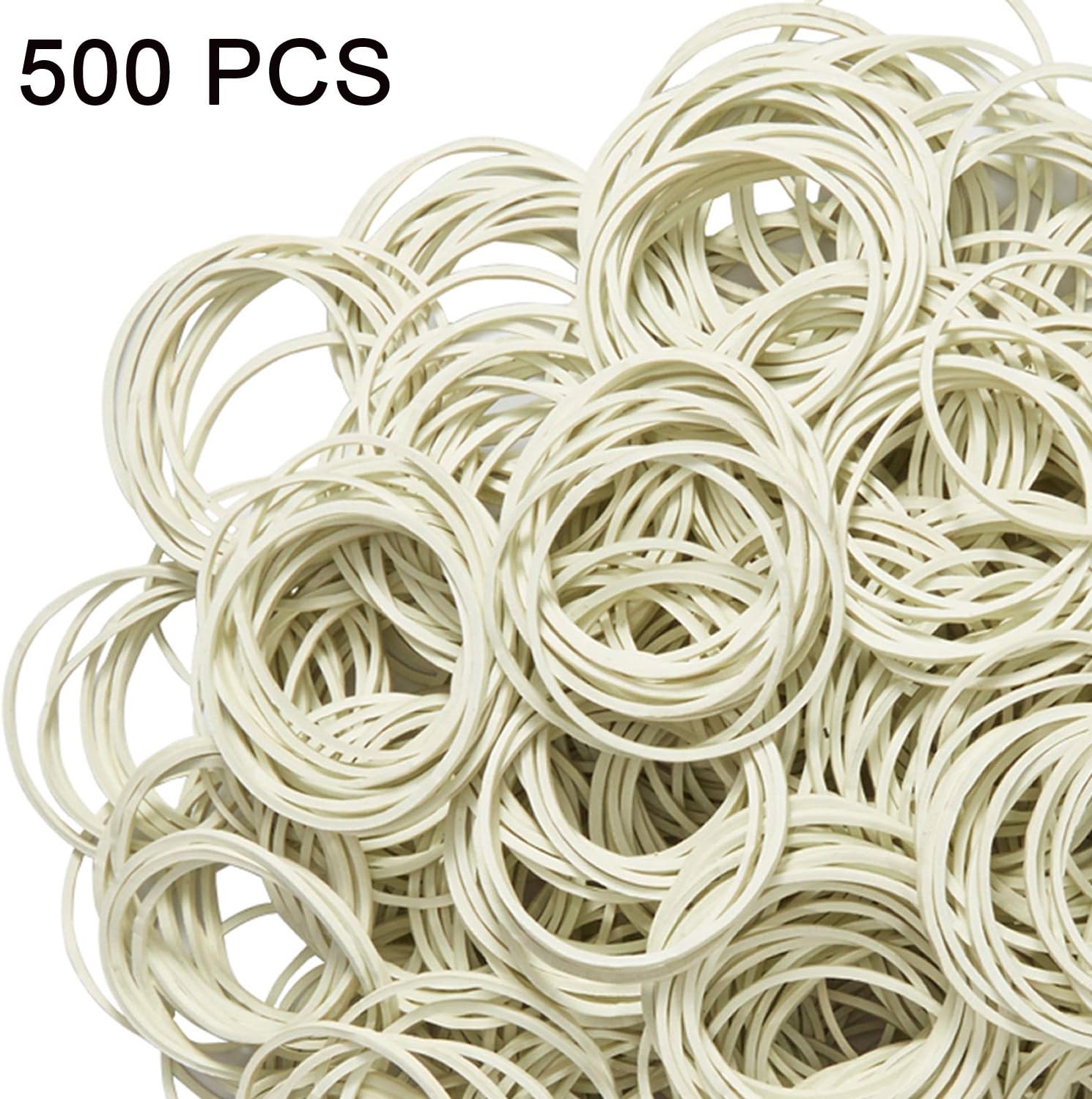 AMUU Rubber Bands size16 white 500pcs #16 Small Rubber Band for office supplies Money School Home Elastic Band 38mm Rubber Bands - Image 4