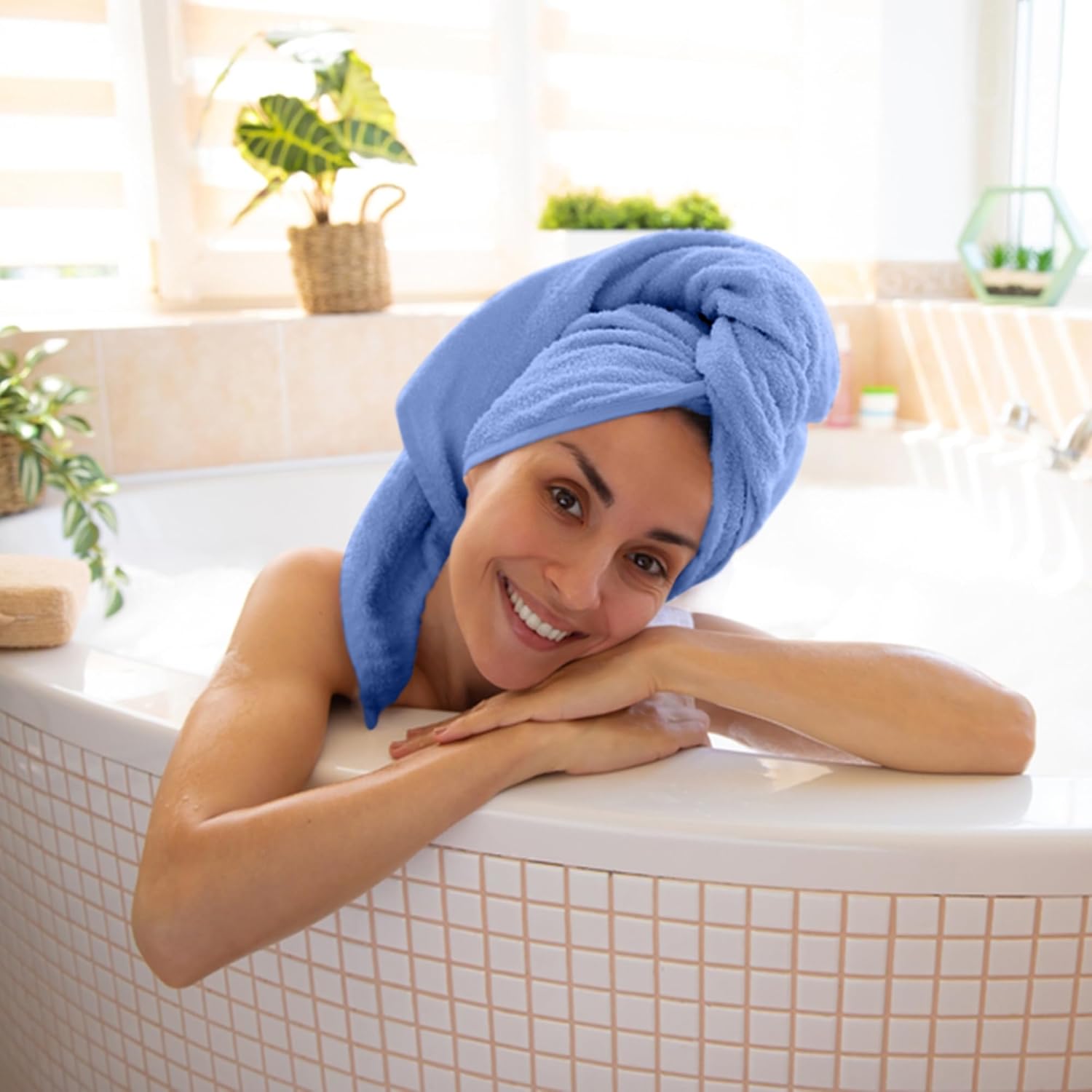 100% Cotton Bath Towel Set – Soft, Absorbent Towels for Bathroom, Spa & Gym Use – Durable, Reusable & Machine Washable Bath Towels - Multi-Color, 27 x 54 Inches, Pack of 6 - Image 5