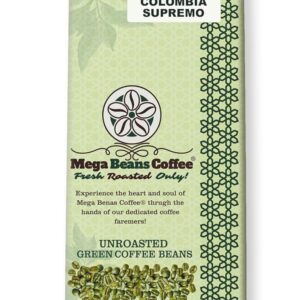 Unroasted Green Coffee Beans, Mega Beans Coffee, Specialty Grade Green Coffee Beans. (3 LB, Colombia Supremo 3 Lb)