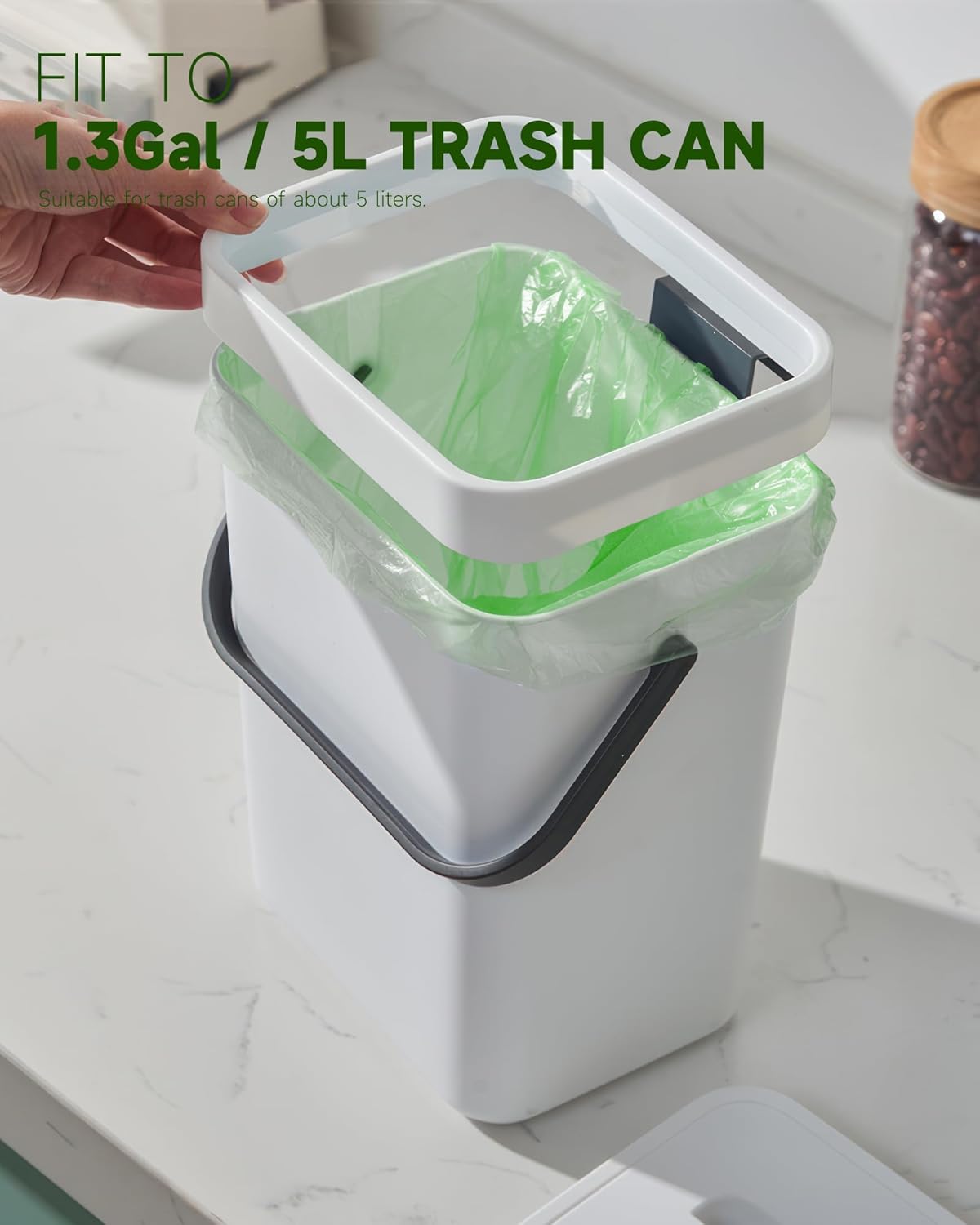 1.2 Gal Trash Bags for Small Trash Can, 120 Counts / 4 Rolls Rubbish Bags for Garbage Bin Waste basket for Kitchen Rv Office, Fit to 5 Liter / 1.3 Gallon Trash Can, Green - Image 7