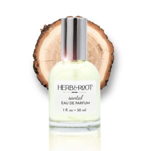 Herb & Root Santal Unisex Perfume Spray | Raw Indian Sandalwood, Leather & Balsam | Vegan, Paraben-Free | Long-Lasting Fragrance for Women & Men | Made in USA