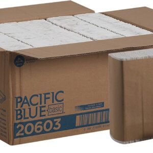 Georgia-Pacific Pacific Blue Basic, 1-Ply C-Fold Paper Towels by GP PRO, White, 20603, 2,400 towels/pack,10 packs/case