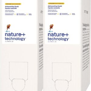 ATTITUDE Dish Soap Refill, EWG Verified, Plant-Based & Vegan Dishwashing Liquid, Naturally Derived, Citrus Zest, 135.3 Fl Oz (Pack of 2)