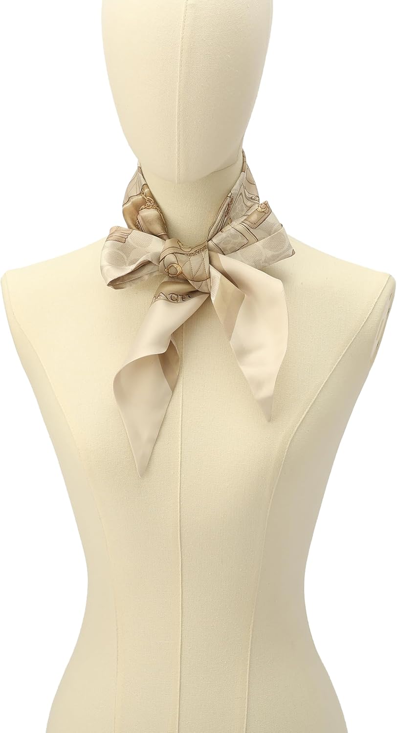 Coach womens Stacked Tabby Printed Wide Silk Skinny - Image 7