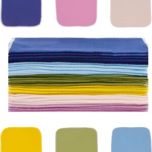 Reusable 100% Cotton Cloth Napkins – 30 Pack 10” X 10” Zero Waste Eco Friendly Paperless Towels, Solid color