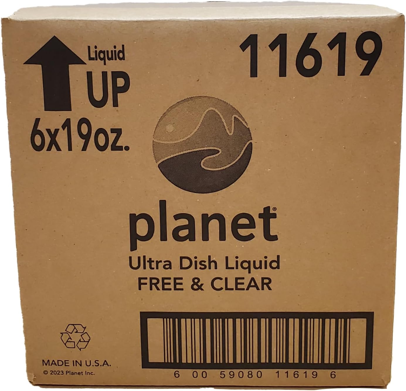 Planet Ultra Dishwashing Liquid, Free and Clear, 19 fl oz Bottles, Pack of 6 - Image 4