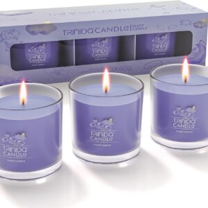 TRINIDa Scented Candles for Men, 3 Sleep Candles for Home Scented with 6.3Oz, Lavender Candle for Women with Geranium & Ylang Ylang, Perfect for Sleeping & Relaxing (+7 Series Options)