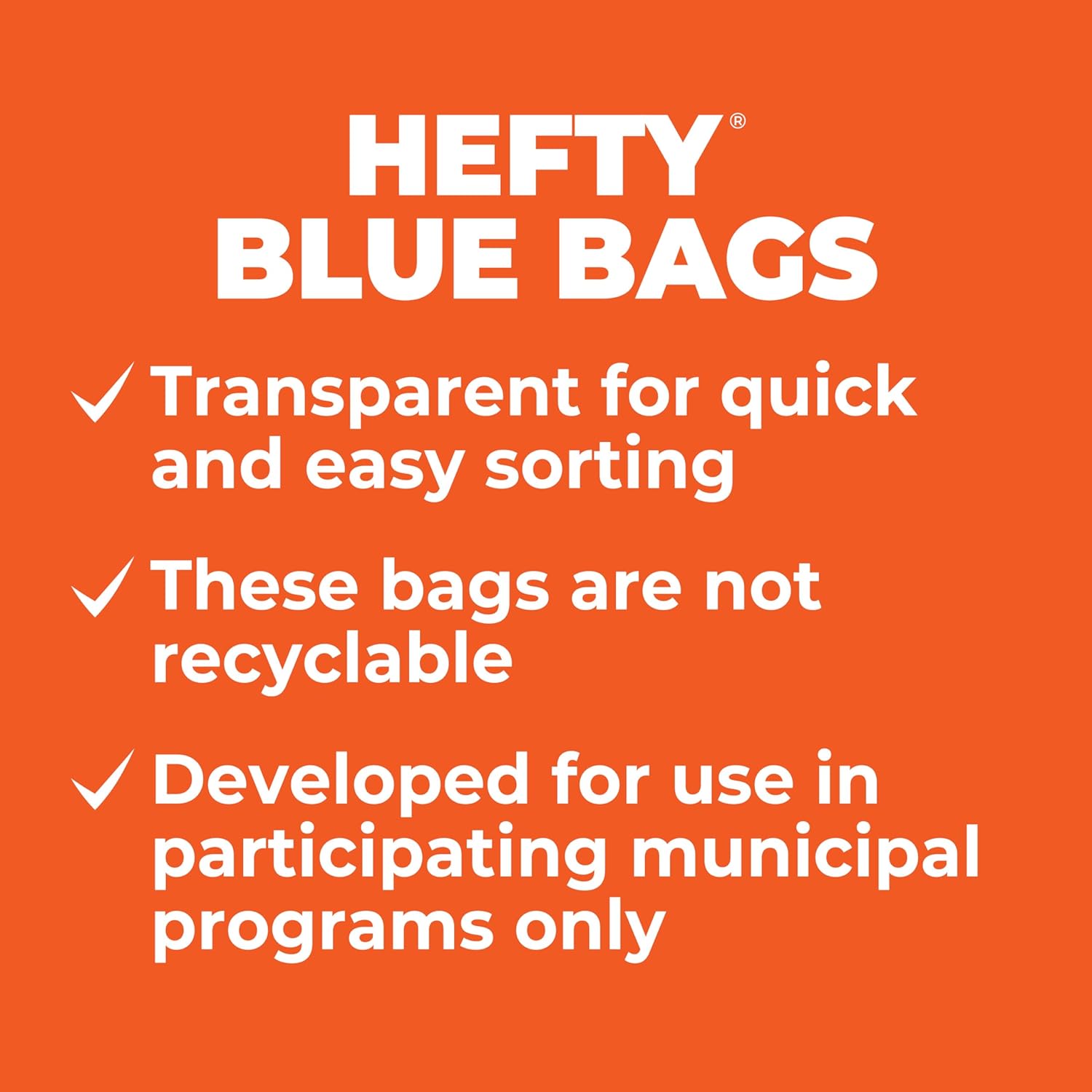 Hefty Blue Trash Bags, Blue, 13 Gallon, 60 Count - Image 4